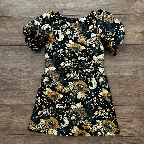 GB Social Little Girls Quarter-Sleeve Floral Jacquard Dress - Picture 1 of 2